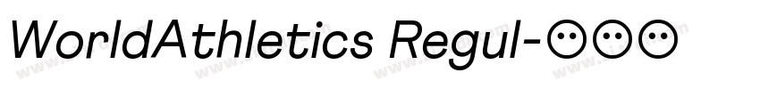 WorldAthletics Regul字体转换